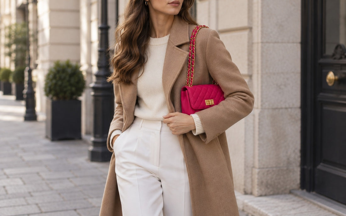 Misariva Cremona worn crossbody and on the shoulder, with the chain doubled