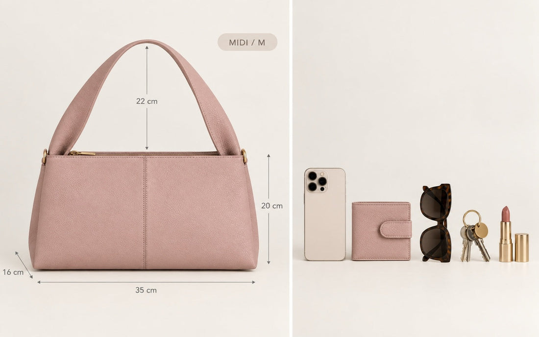 Misariva Verona Midi: 35 × 20 × 16 cm u l-oġġetti li jiftaħu